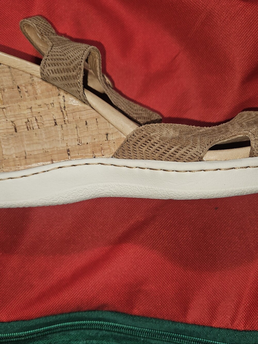 Born Tan Suede Wedge Sandals - Picture 4 of 6